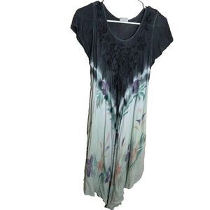 Exist Dress Women's One Size Floral Artsy Watercolor Shift Summer Boho Cottage